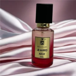 a bottle of perfume on a pink fabric Boulevard Perfumes