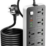 INFLUX 6-Outlet 3M Extension Cord with USB Ports and C-type, Surge Protector & Multi-Plug Adapter, Power Extension Cable, USB Hub with Smart and Socket - Perfect for Gaming with 13A Fused Plug Buy Online at Best Price in UAE - Amazon.ae