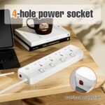 ⁦INFLUX Extension Cord with 4-Outlet - 5 Meter Multi Plug Extension Cable for Maximum Reach and Versatility - Power Strip with Universal Plug adapter and Heavy duty power Cord with 13A Fused plug. Buy Online at Best Price in UAE - Amazon.ae⁩ - الصورة ⁦4⁩
