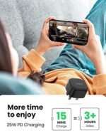 مجموعة شاحن UGREEN بقدرة 25 واط شحن سريع من النوع C مع كابل سامسونج بطول 2 متر، متوافق مع Galaxy S25 Ultra/S24 Ultra/S23 Ultra/S22 وZ Fold 6/5 وA06/A55 LTE وiPad Pro/Air وXiaomi وOnePlus وغيرها - Image 4
